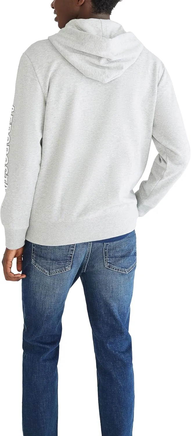 AEROPOSTALE Men's Aero Logo Full Zip Hoodie-Left Chest
