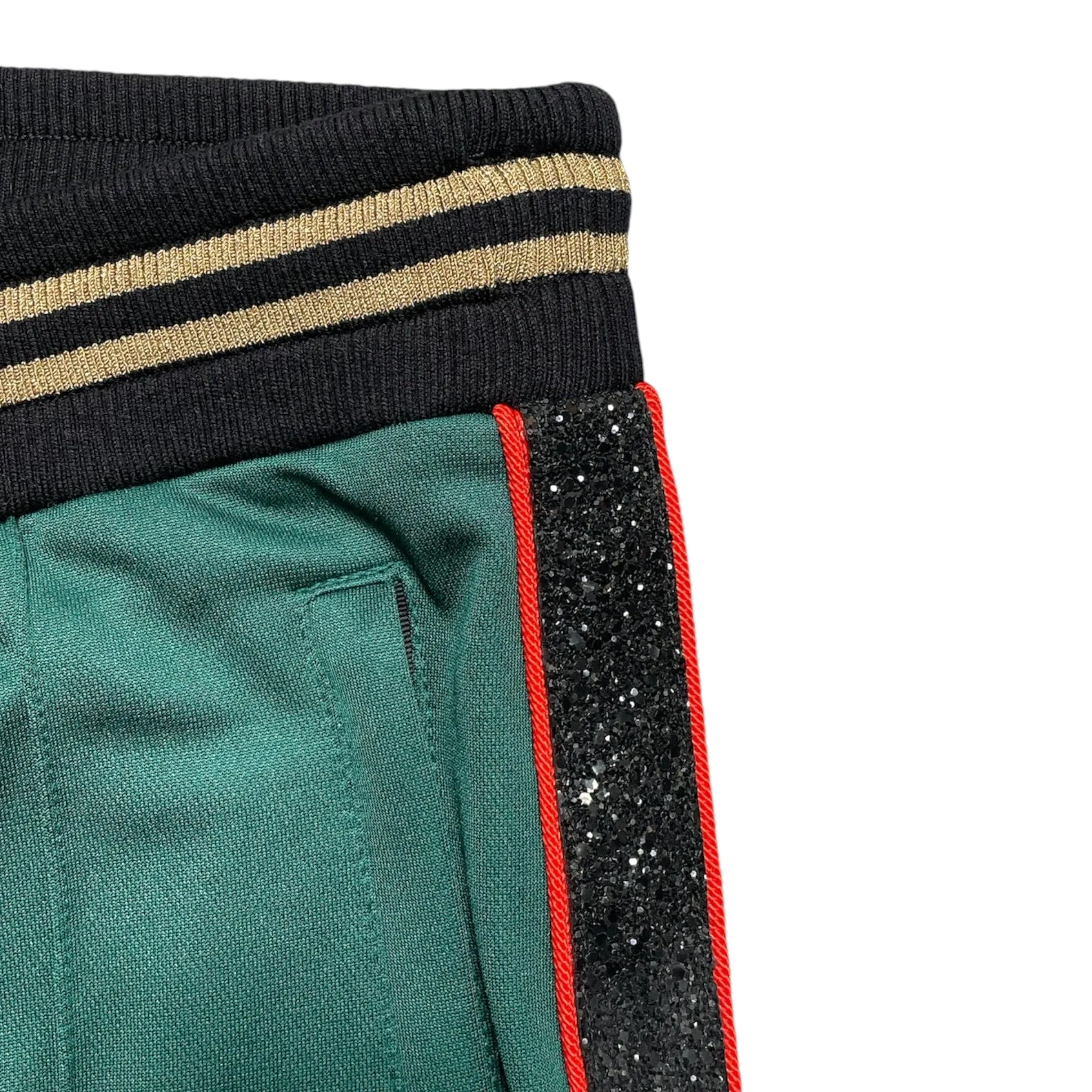 Amiri Side Stripe Track Pants Green Pre-Owned