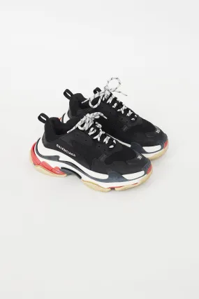 Black & Red Triple S Sneaker