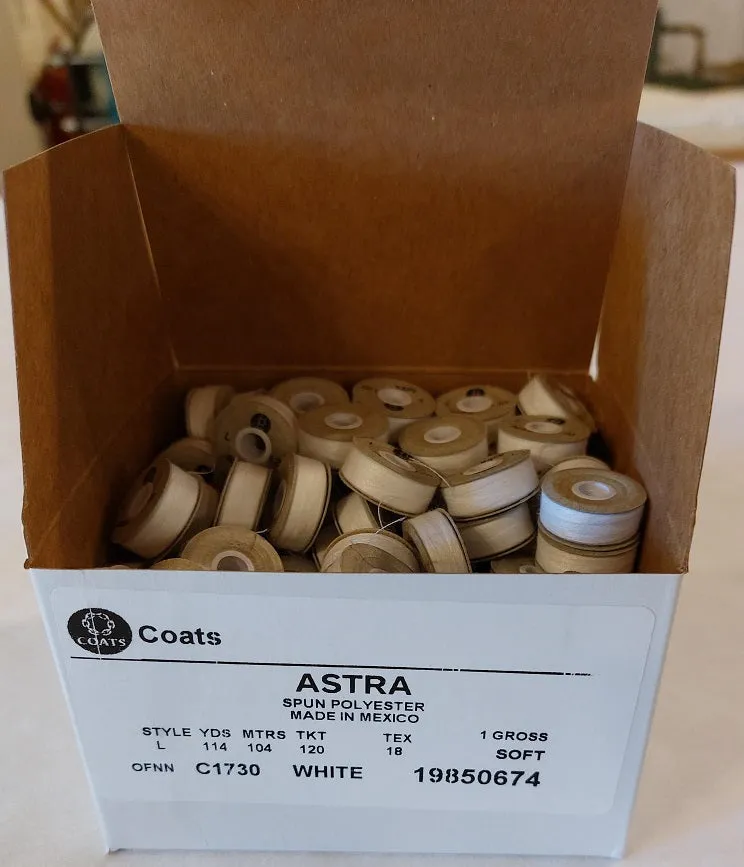 Coats Pre Wound Bobbins Card Sided
