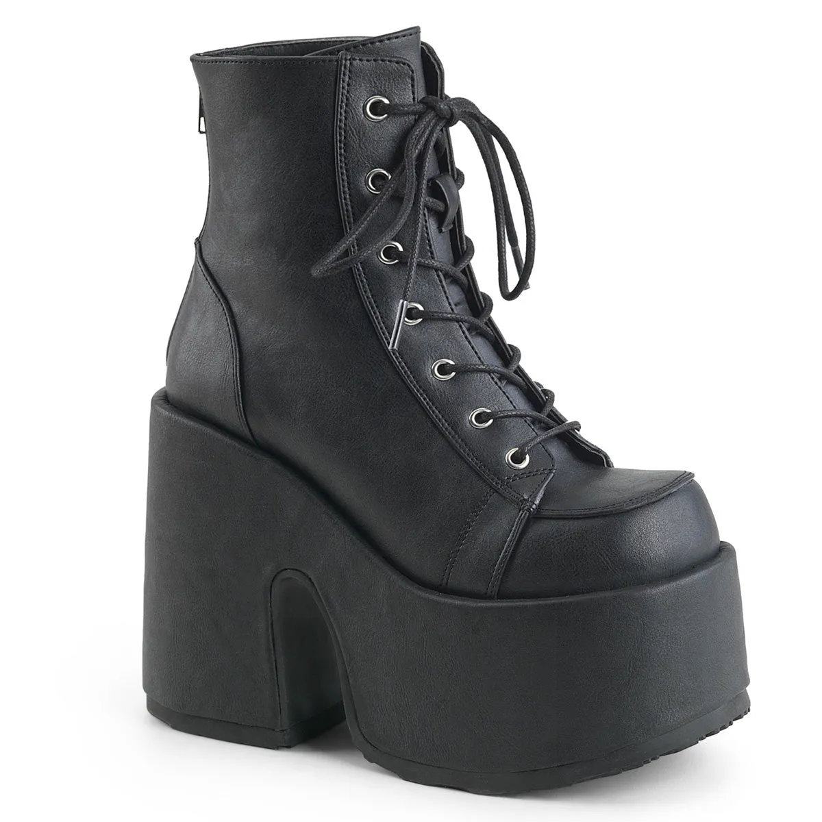 Demonia Camel-203 Platform Lace-Up Ankle Boot