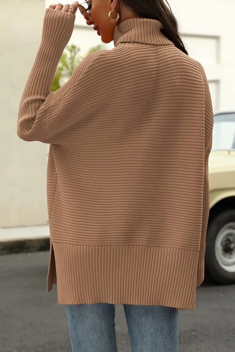 EFAN Women's Turtleneck Oversized Sweaters Fall Outfits Clothes Trendy Fashion Long Pullover Knit Winter Tunic 2025