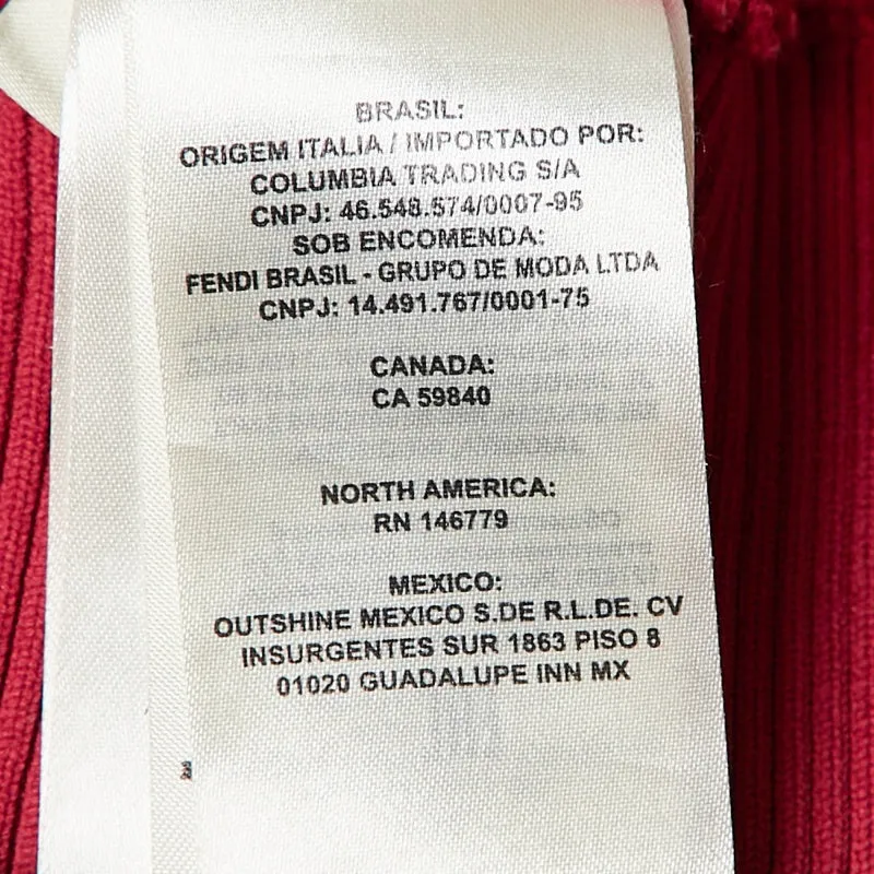 Fendi Pink Cotton Knit Logo Band Detail Track Pant