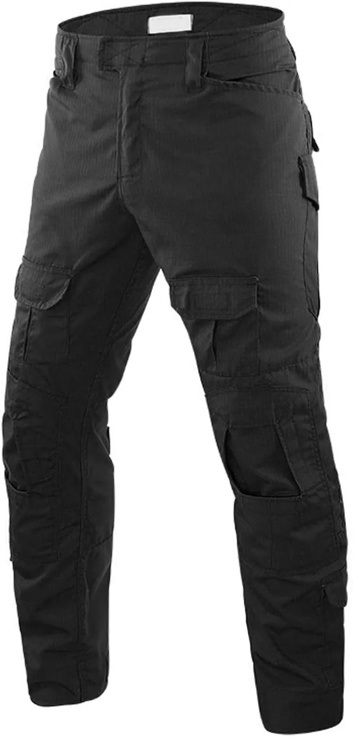 GIERIDUC Mens Heavyweight Fleece Sweatpants Tactical Pants for Men Black Corduroy Pants Mens Skinny Sweatpants
