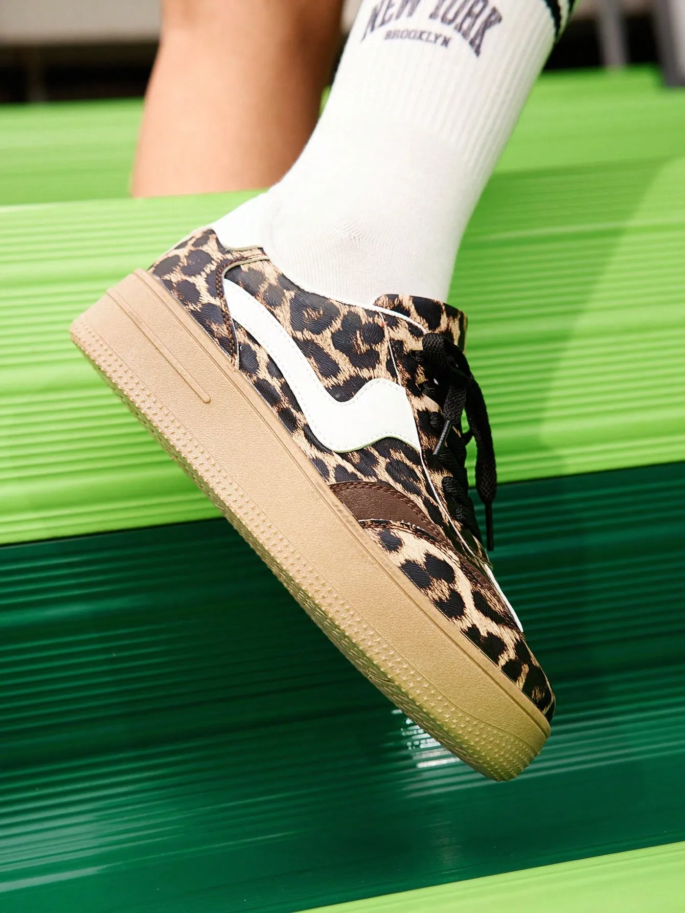 Leopard Print Leisure Chunky Sneakers