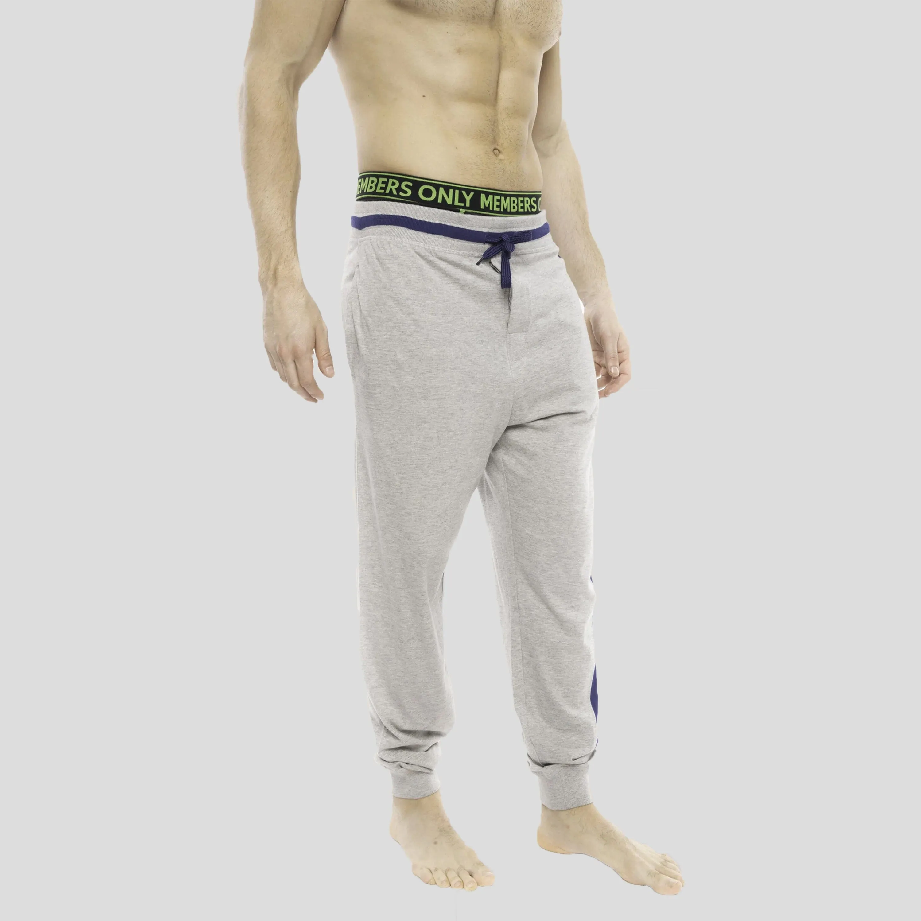Members Only Members Only Logo Leg Jersey Sleep Jogger - Grey
