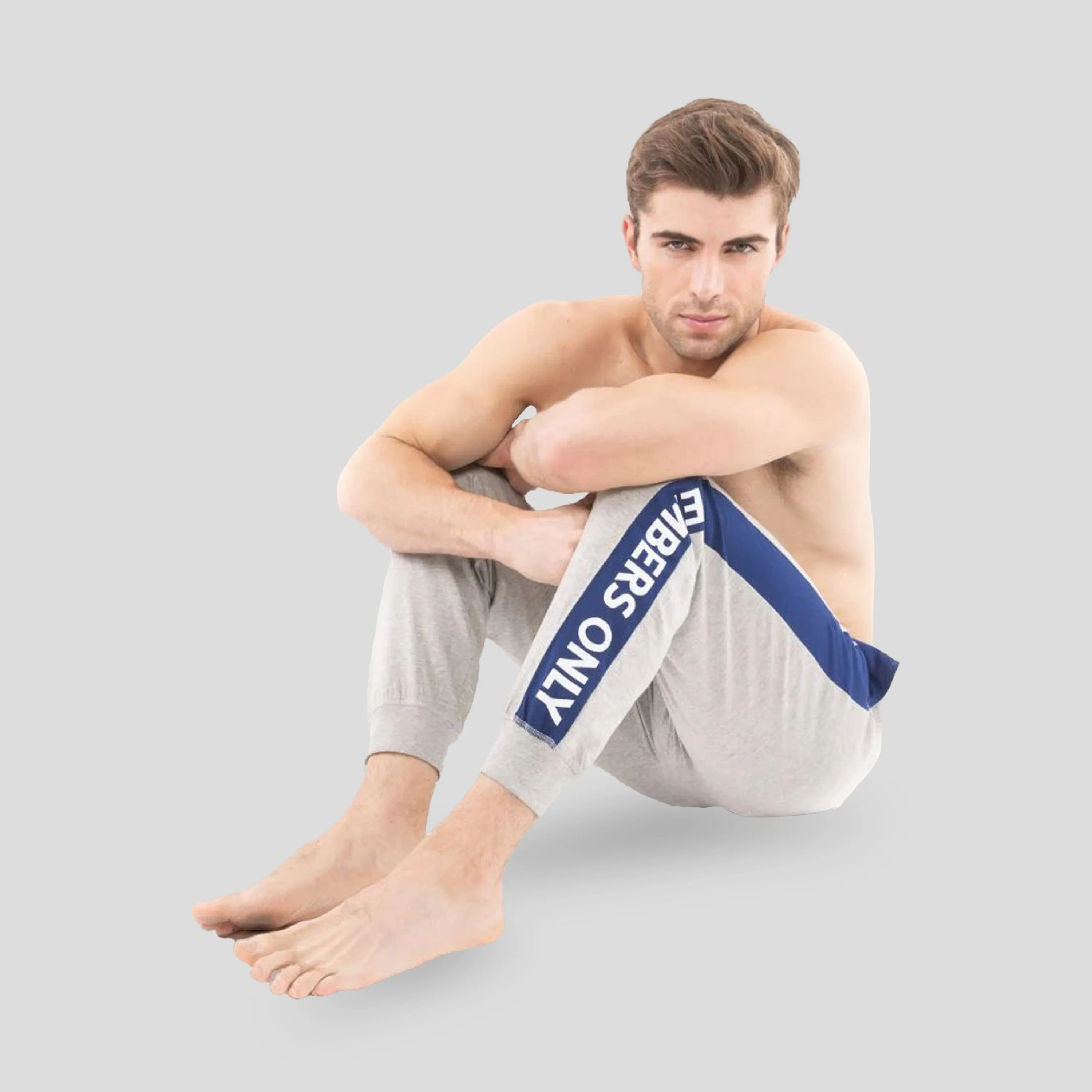 Members Only Members Only Logo Leg Jersey Sleep Jogger - Grey