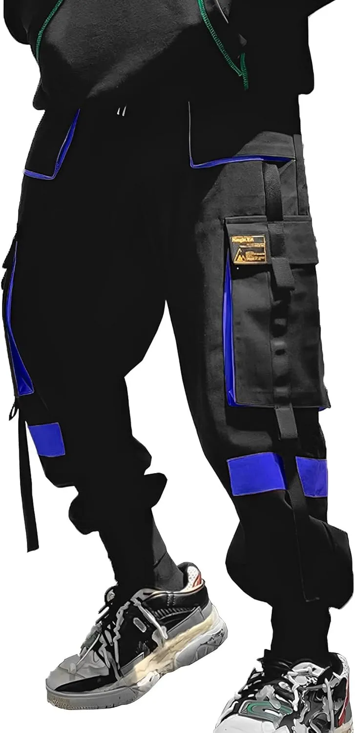 Men's Jogger Pants Techwear Hip Hop Harem Pants Streetwear Tactical Track Pants with Drawstring