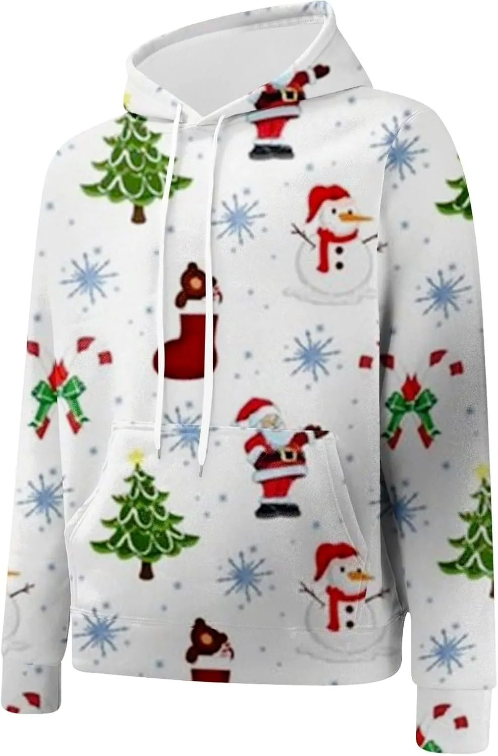 Mens Sweatsuits 2 Piece Set Set Funny Christmas Tracksuit 2 Piece Funny Reindeer Casual Sport Jogging Suits with