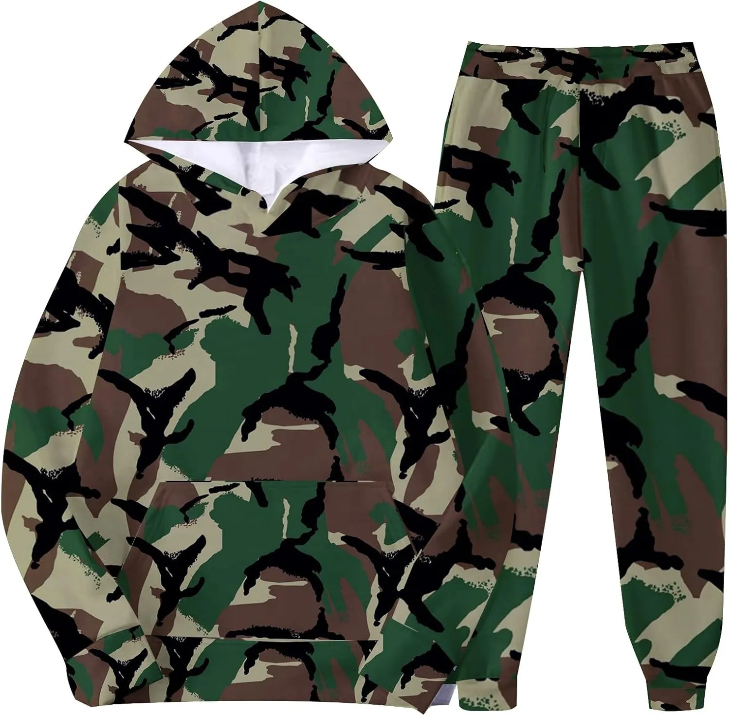 Men's Tracksuit 2 Piece Hooded Athletic Sweatsuits and Sweatpants Suit Jogging Tracksuits for Men Conjuntos
