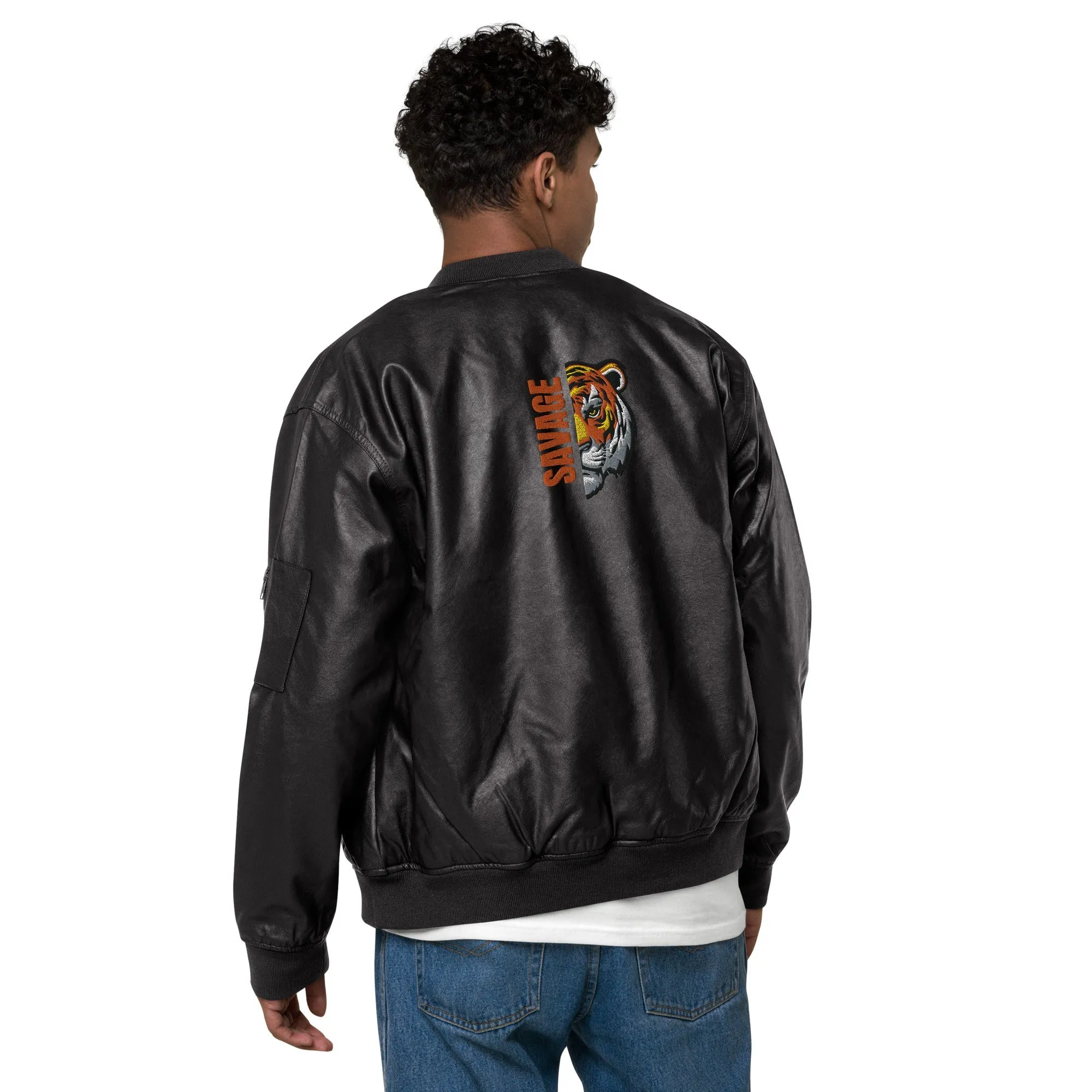 Savage Faux Leather Jacket
