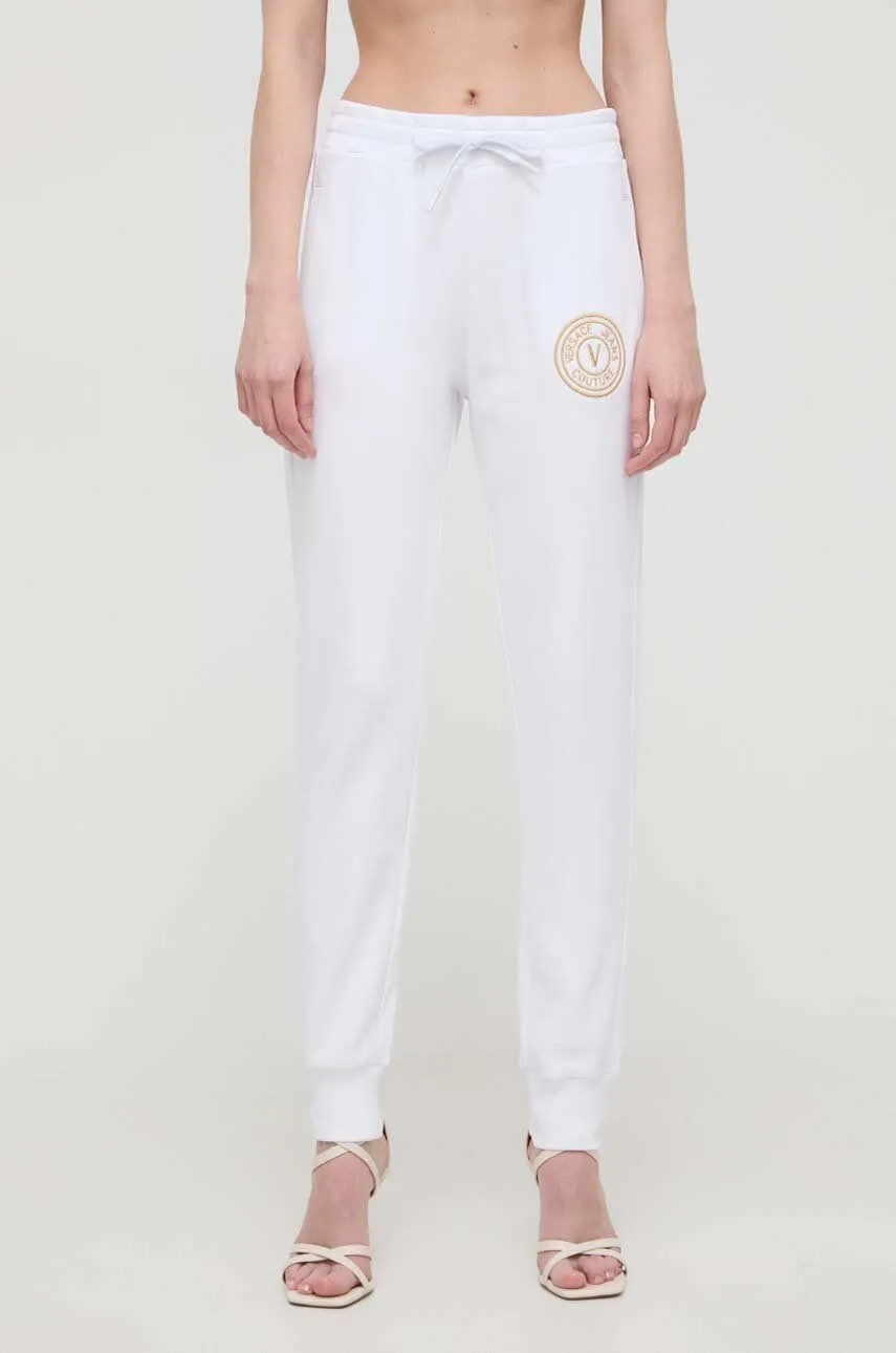 Versace Jeans Couture White Logo Joggers – Minimal Meets Iconic-