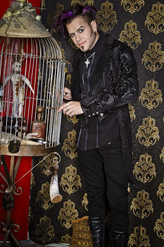 VICTORIAN TAILCOAT - BLACK TAPESTRY