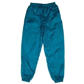 VINTAGE NIKE CLASSIC SWOOSH TURQUOISE BLUE NYLON TRACK PANTS EARLY 1990S SIZE LARGE