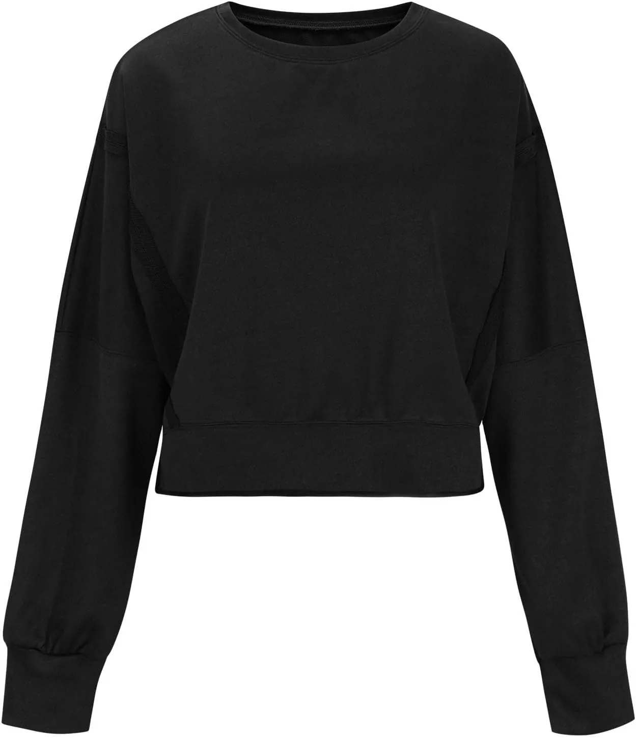 Women Crewneck Cropped Sweatshirt Oversized Causal Pullover Tops No Hood Crop Sweatshirts Trendy 2024 Fall Clothes